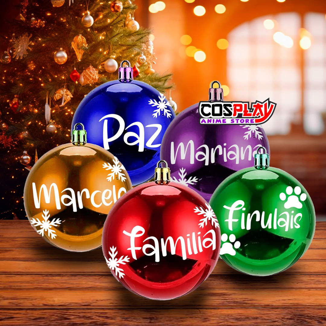 Pack de 6 Chirimbolos Rojos Personalizados Navidad