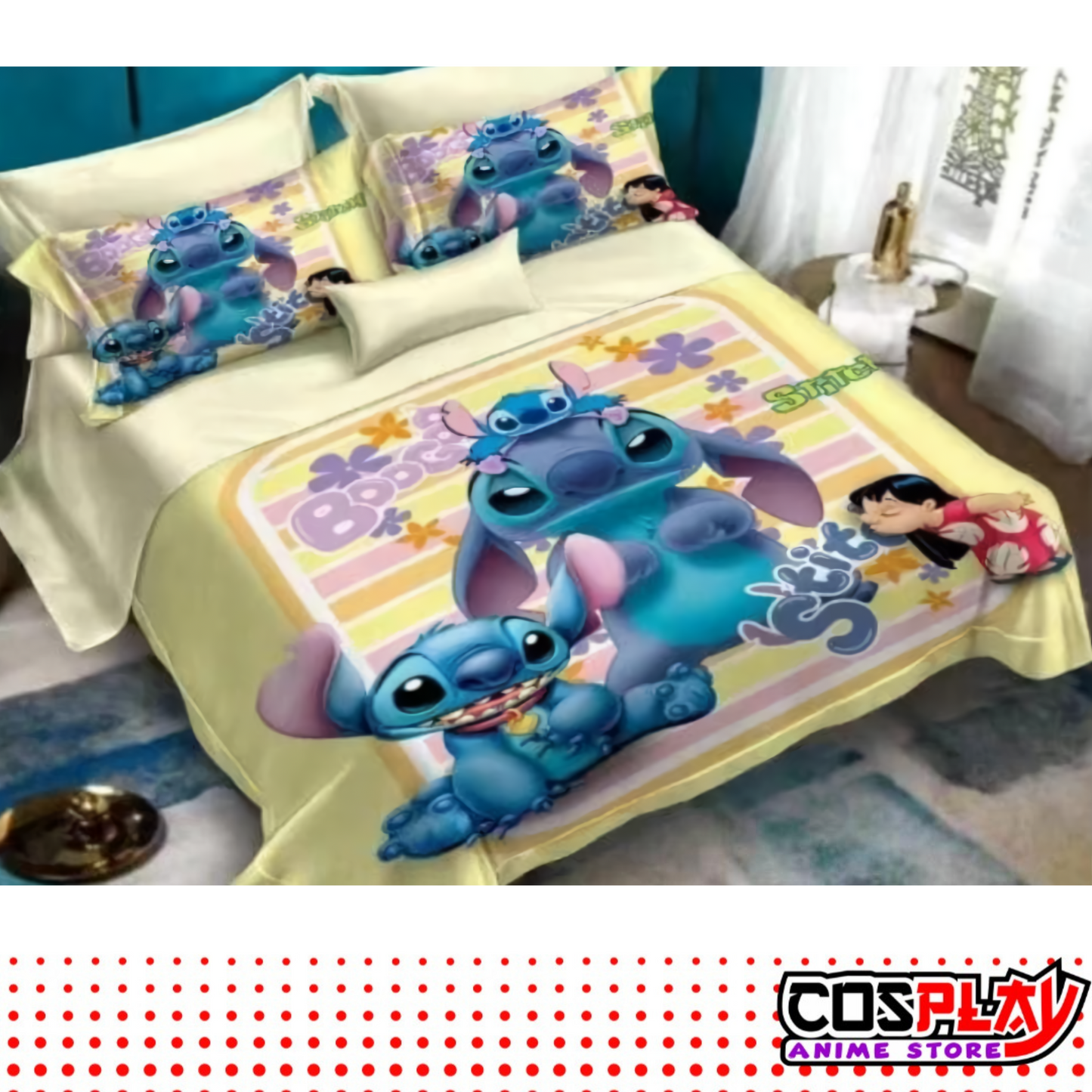 Acolchados Infantiles - Stitch - Forrados En Corderito