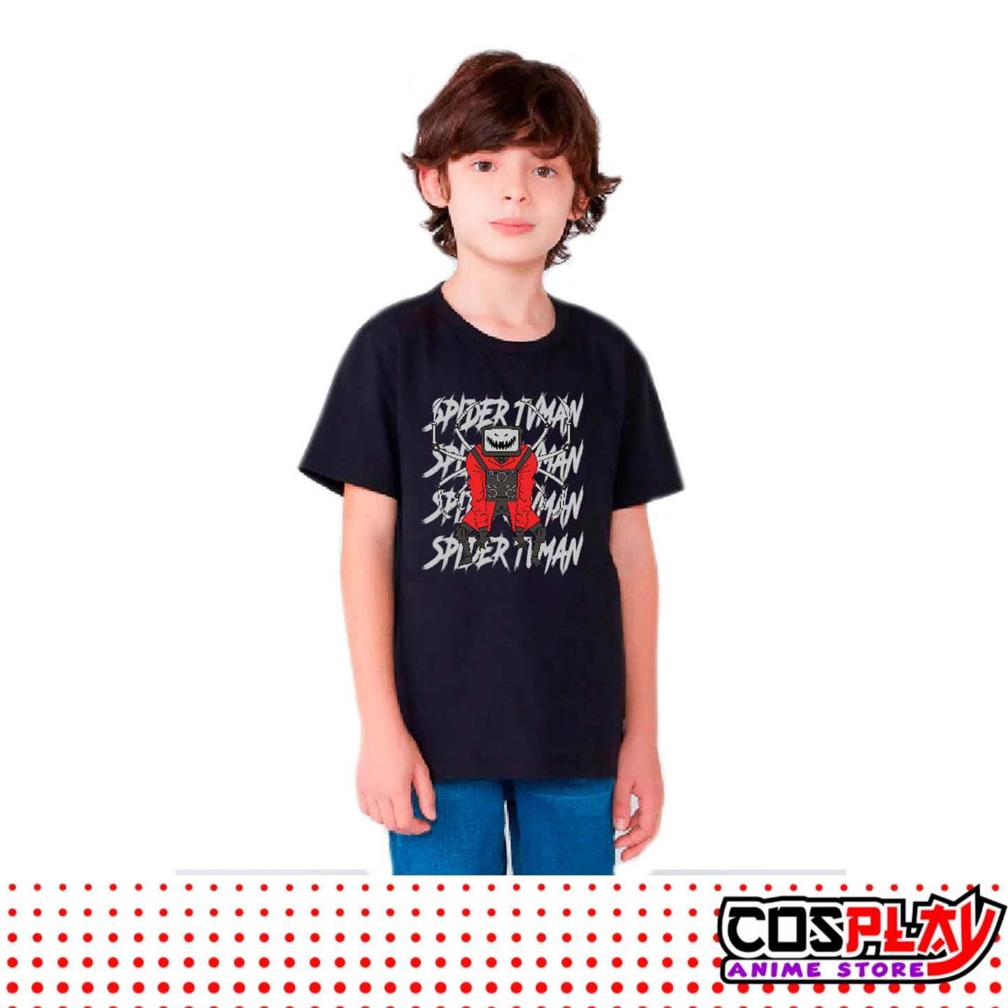Remera Niños Nuevos Diseños Skibidi Toilet - Spider Tv Man