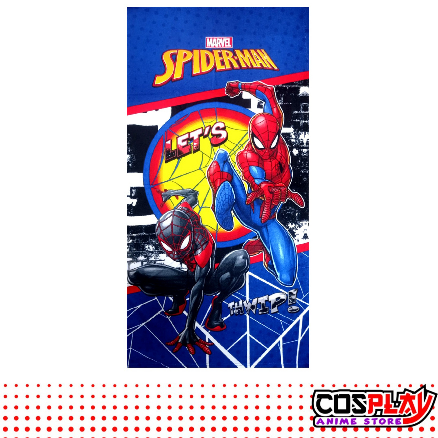 Toallón Infantil - Spiderman 1 - 100 % Algodón. 1,50 X 70 Cms