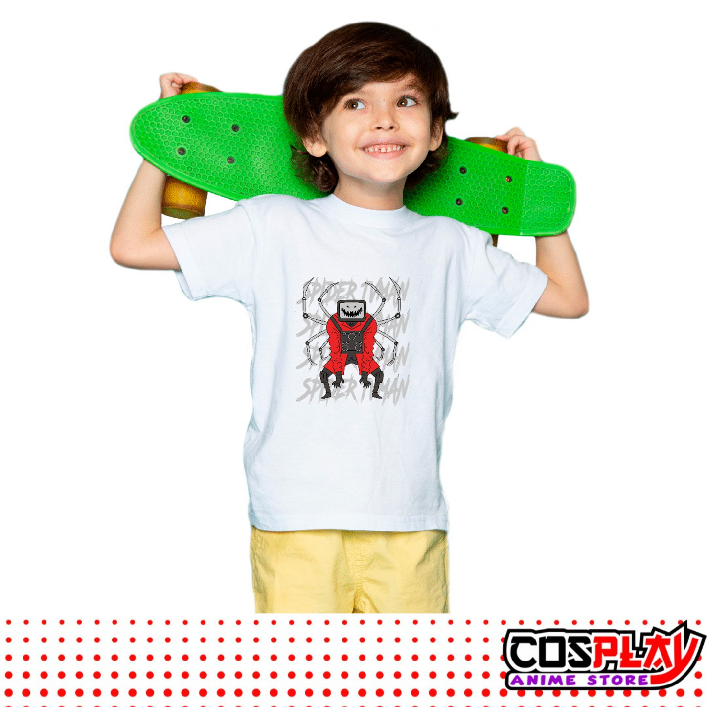 Remera Niños Nuevos Diseños Skibidi Toilet - Spider Tv Man