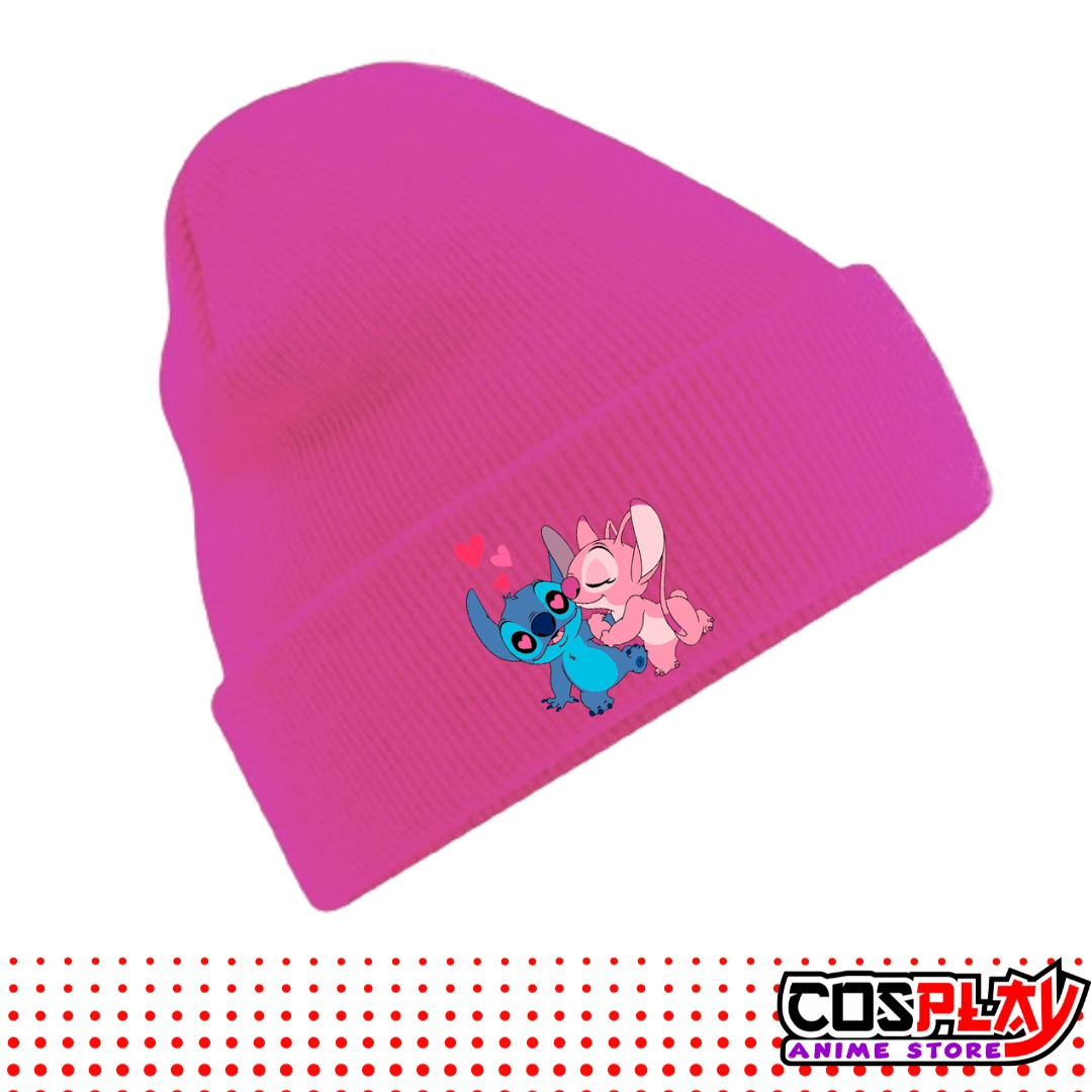 Gorro Invernal De Stitch, Angel - Lana Suave Y Abrigado