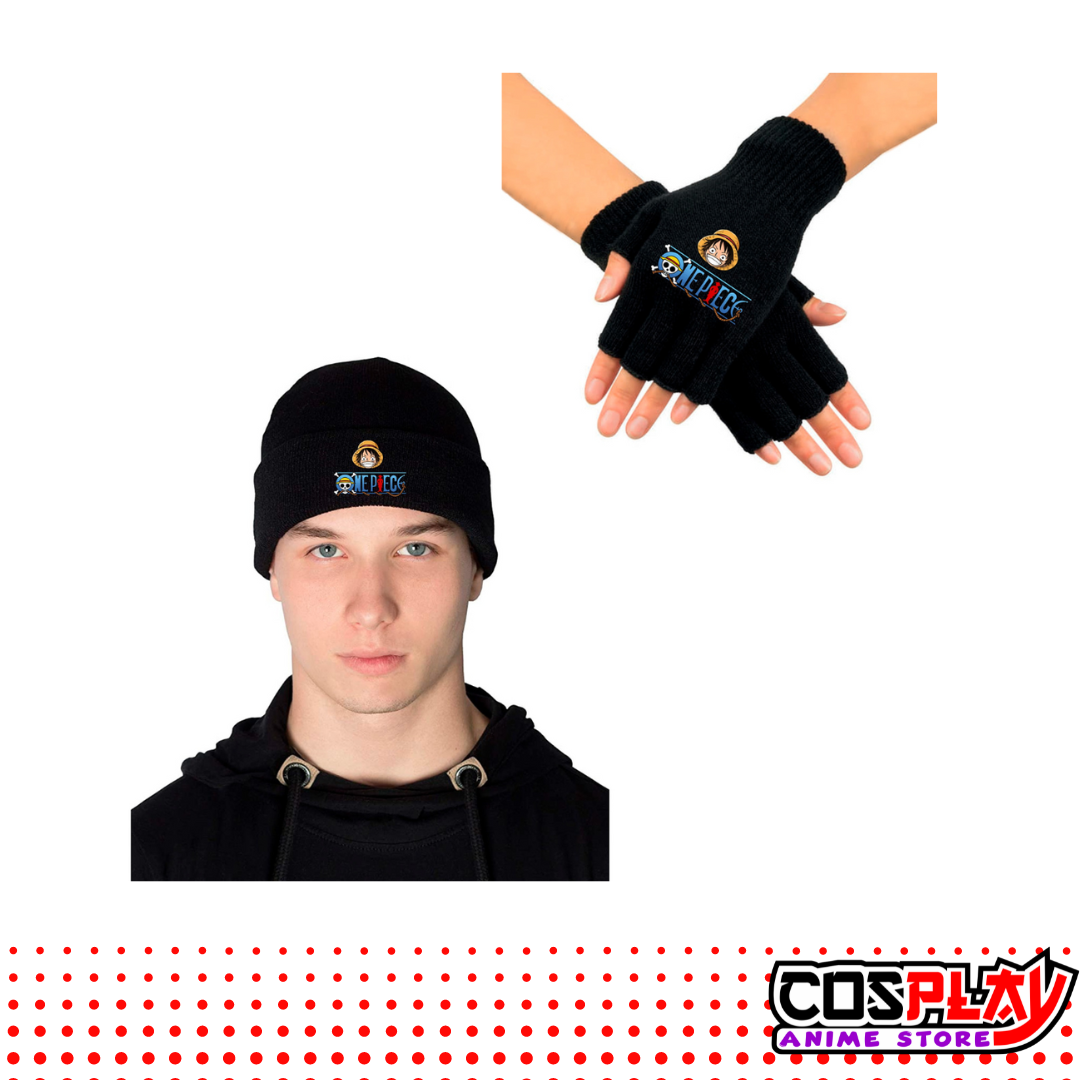 Kit de Invierno Gorro + Guantes One Piece Monkey D Luffy