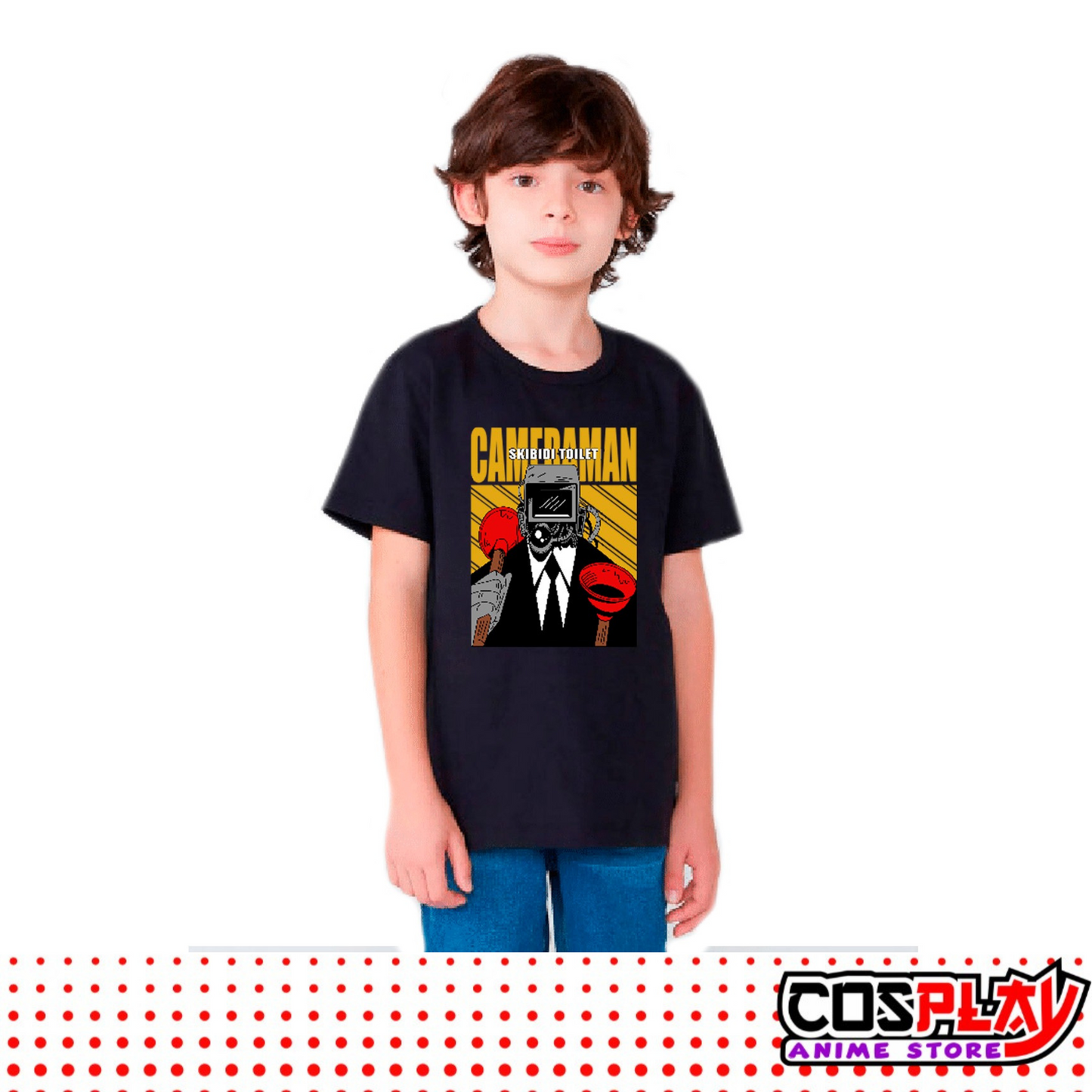 Remera Niños Nuevo Diseño Skibidi Toilet - Cameraman