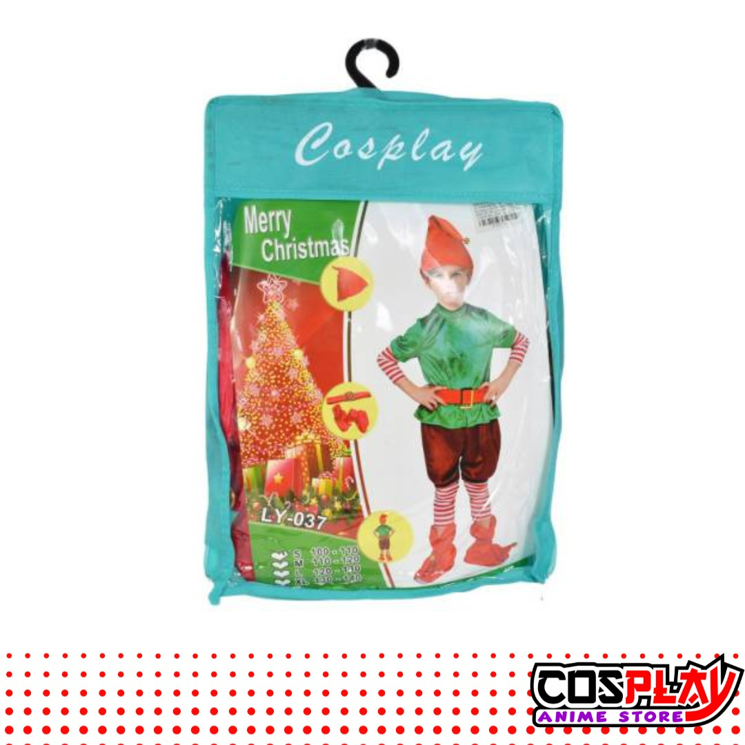 Disfraz Infantil De Duende Navideño Completo