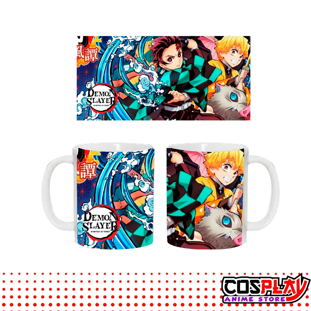 Taza Blanca Demon Slayer 3