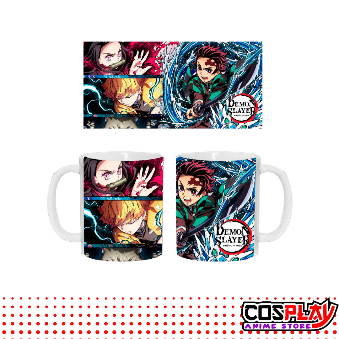 Taza Blanca Demon Slayer1