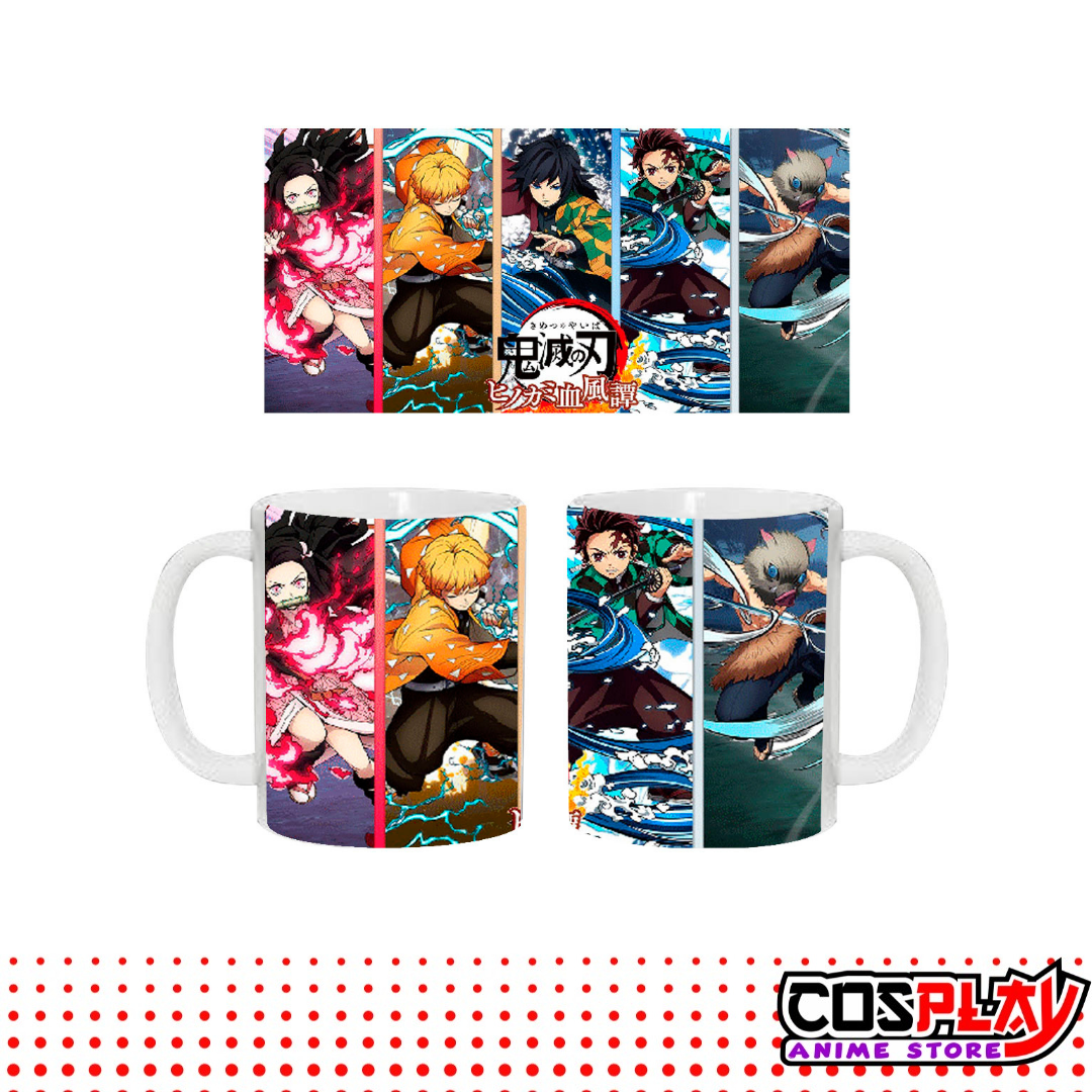 Taza Blanca Demon Slayer 2