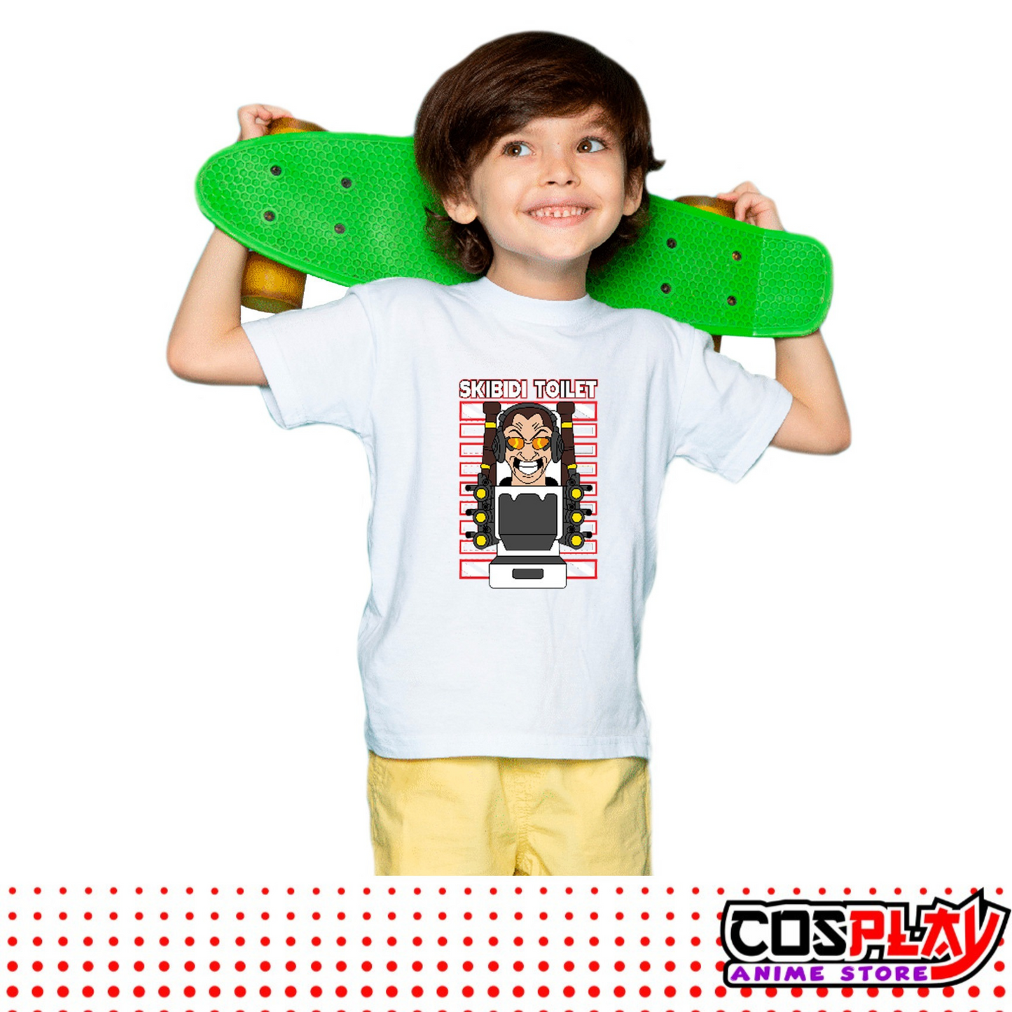 Remera Niños Nuevo Diseño Skibidi Toilet - G Man Mejorado