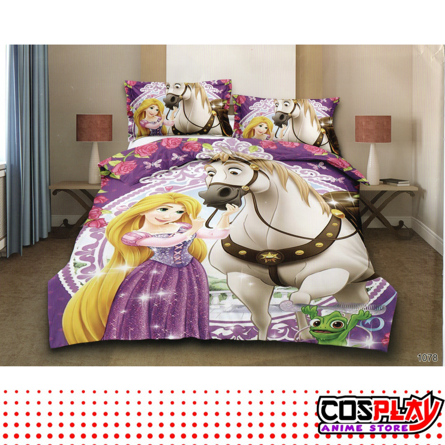 Sábana Infantil 3 Piezas Rampunzel - Disney