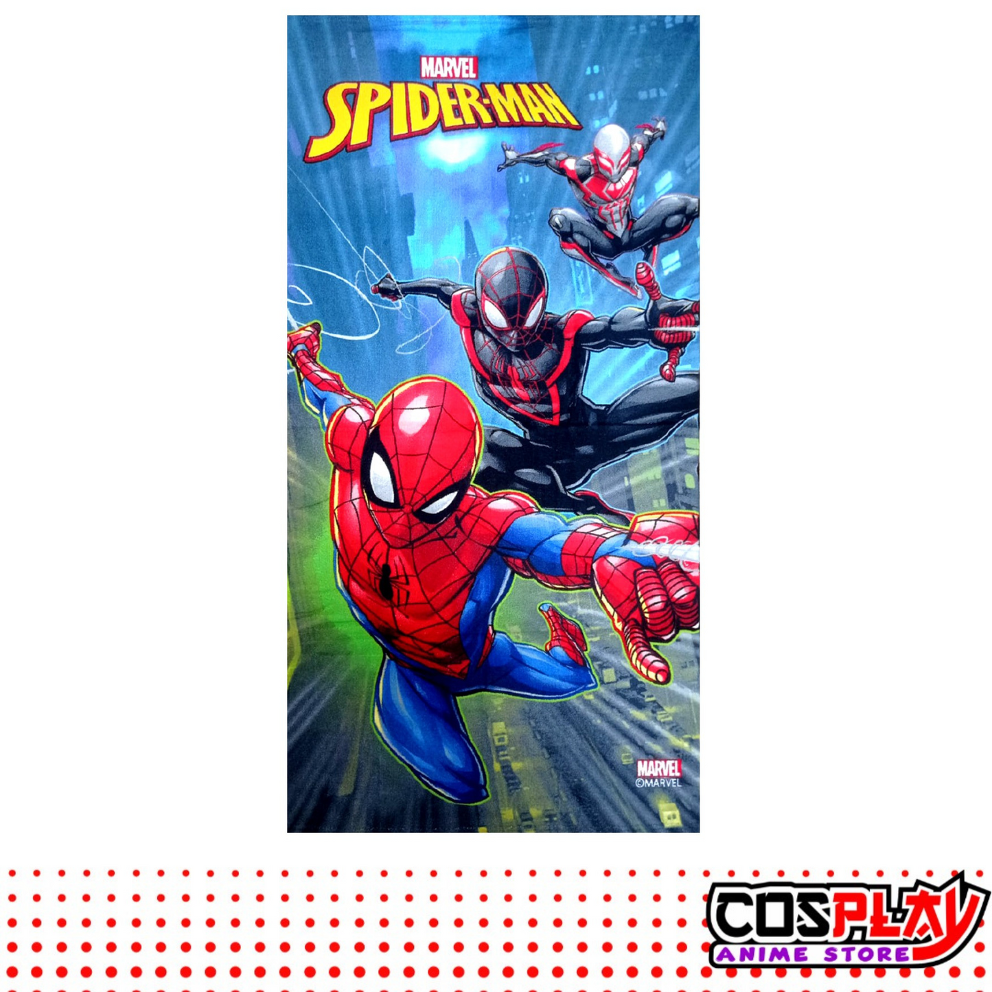 Toallón Infantil - Spiderman 2 - 100 % Algodón. 1,50 X 70 Cms