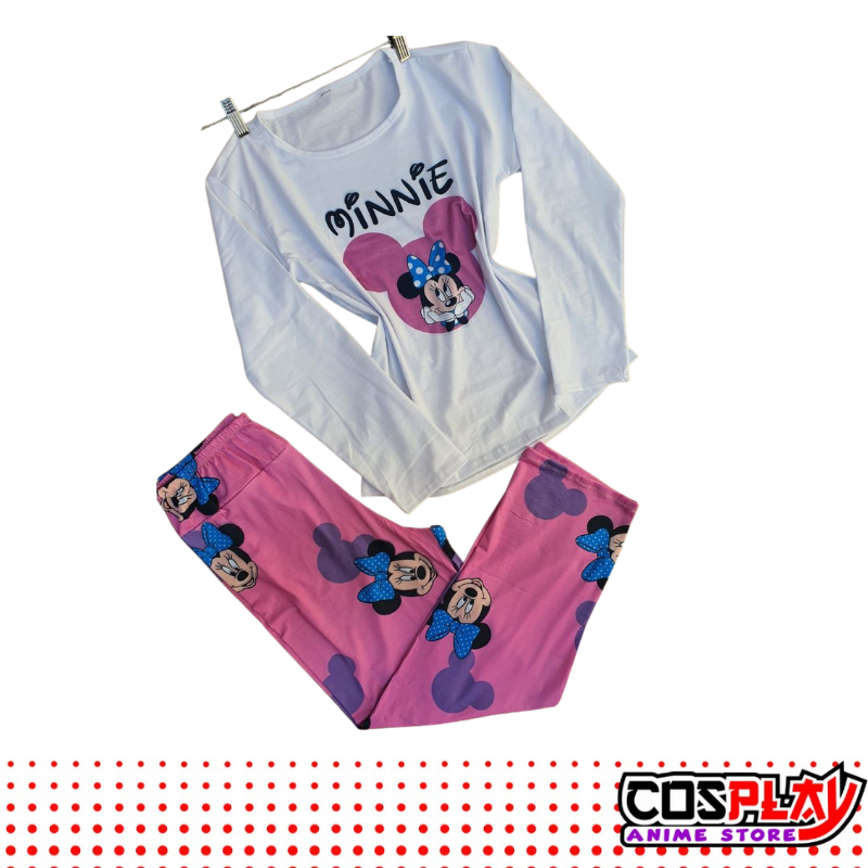 Pijama Dos Piezas Manga Larga Minnie Premium Suave