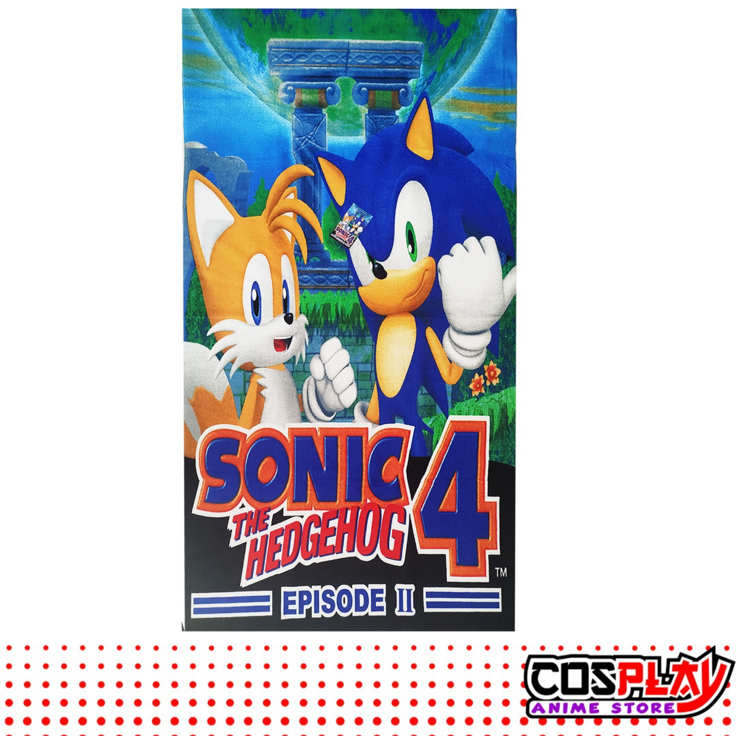 Toallón Infantil - Sonic 4 - 100 % Algodón. 1,50 X 70 Cms