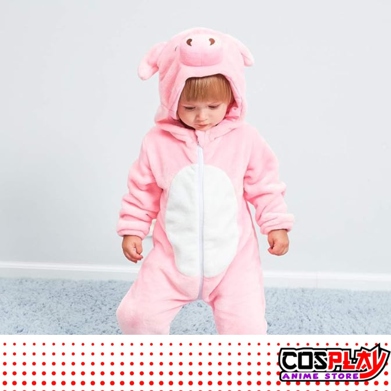 Pijama Bebé Cuerpo Completo Cerdito Invernal