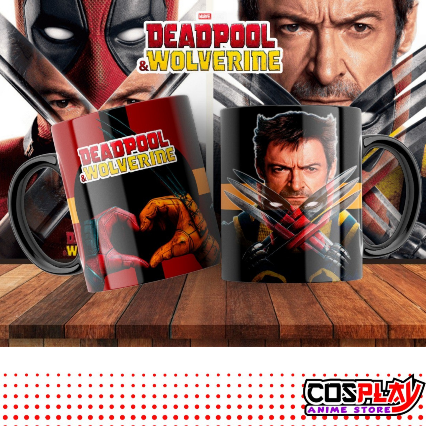 Taza Diseño Deadpool y Wolverine 4