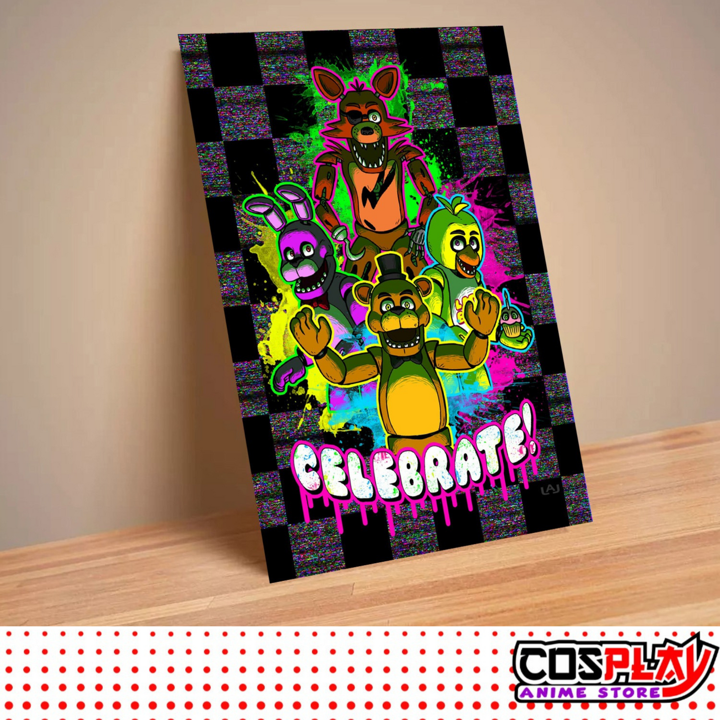 Poster Mural Hd Full Color Celebrate - Freddy Fazbear´s