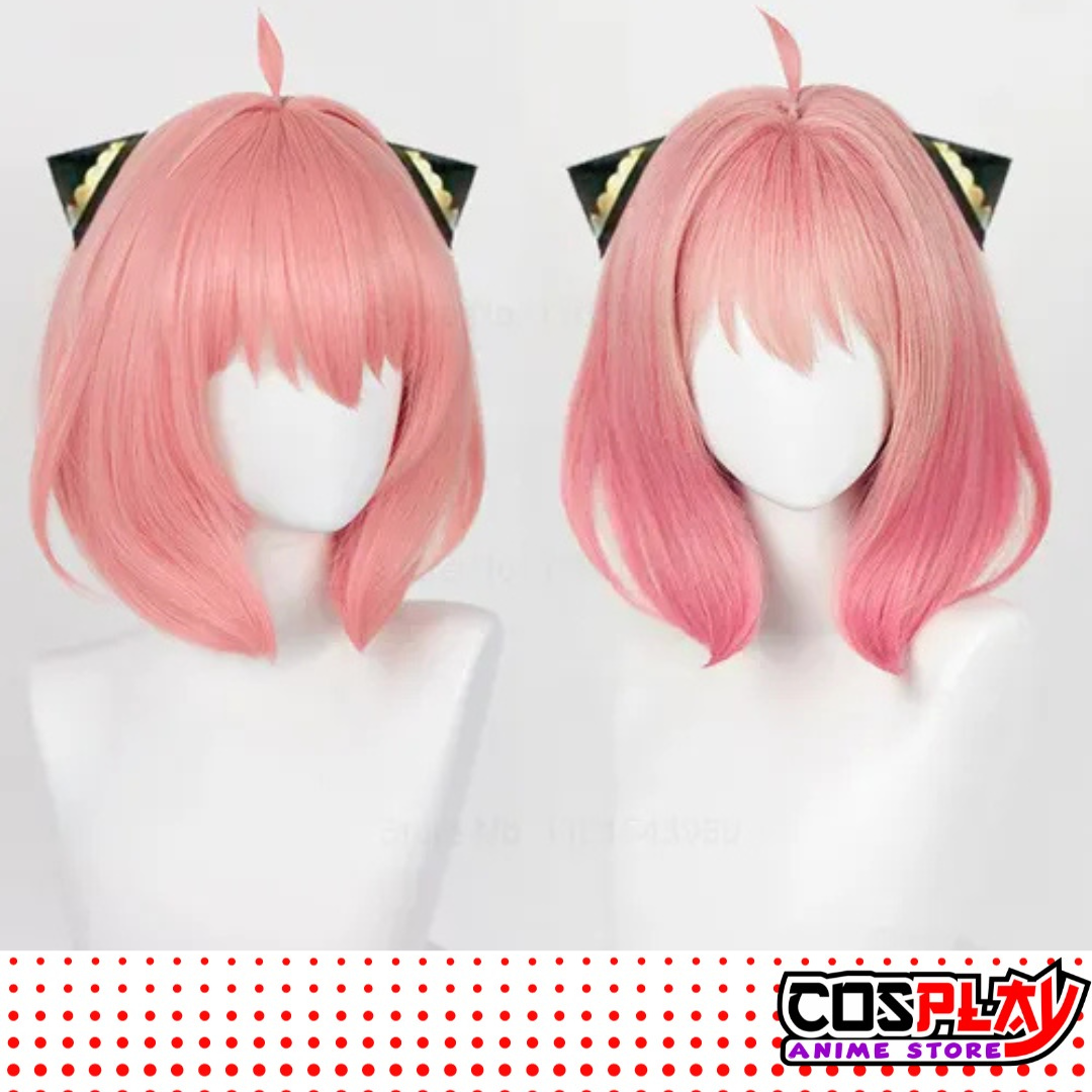 Peluca Anime Cosplay Anya Forger Spy X Family Alta Calidad