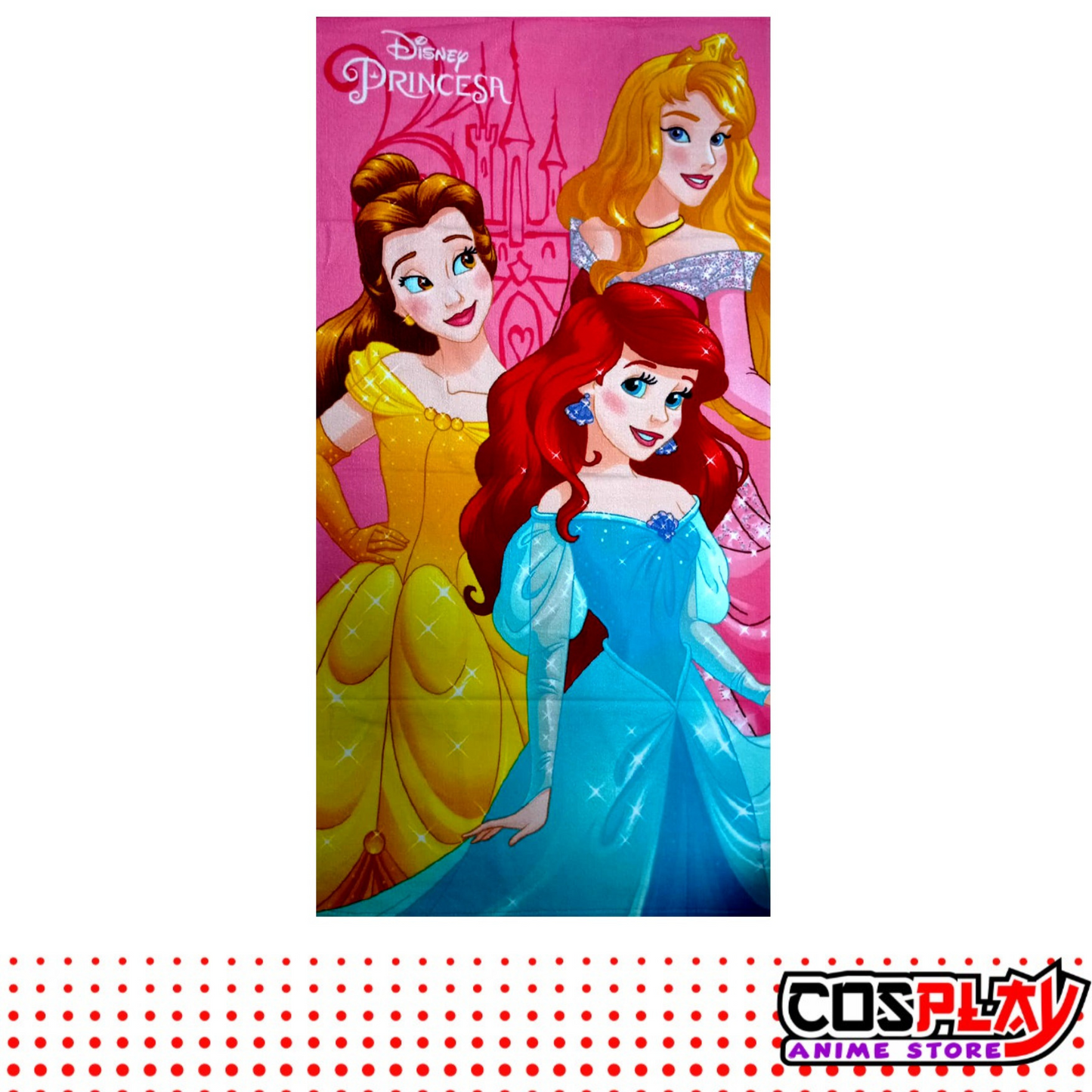Toallón Infantil - Princesas Disney - Algodón. 1,50 X 70
