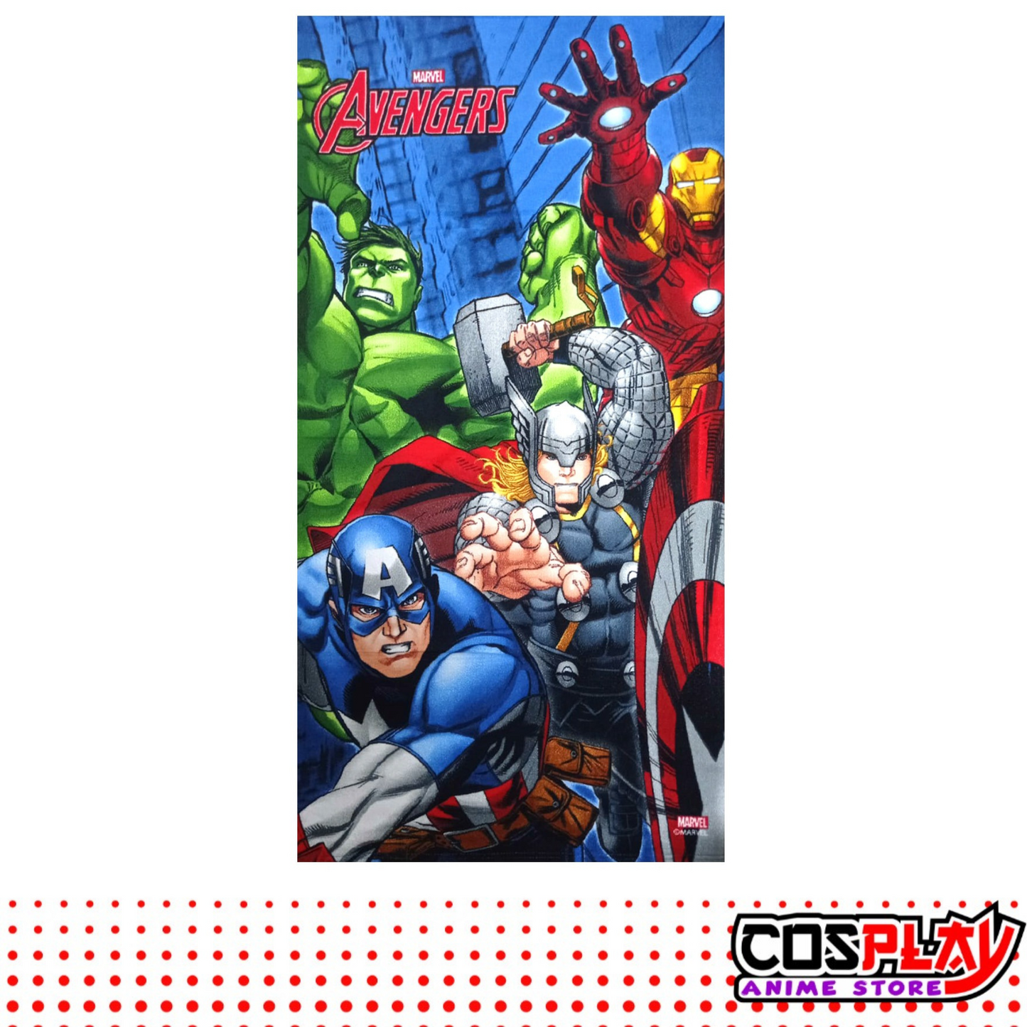 Toallón Infantil - Avengers Marvel 100% Algodón. 1,50 X 70