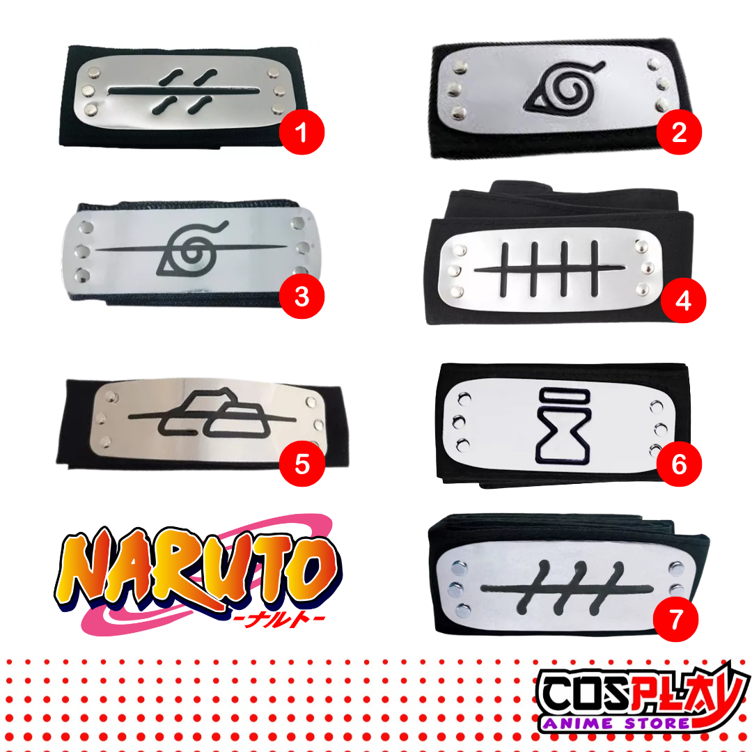 Bandanas Aldeas Naruto Acero Inox