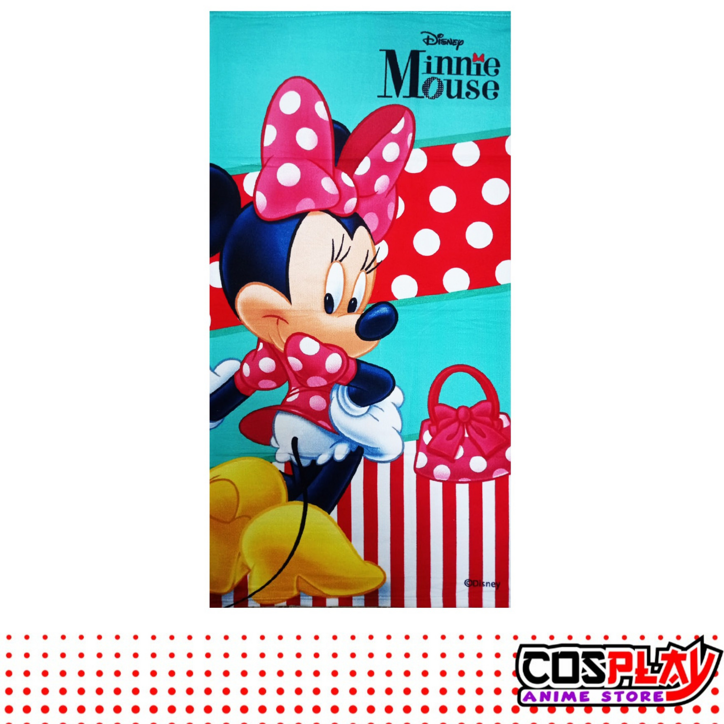 Toallón Infantil - Minnie Mouse 100 % Algodón. 1,50 X 70