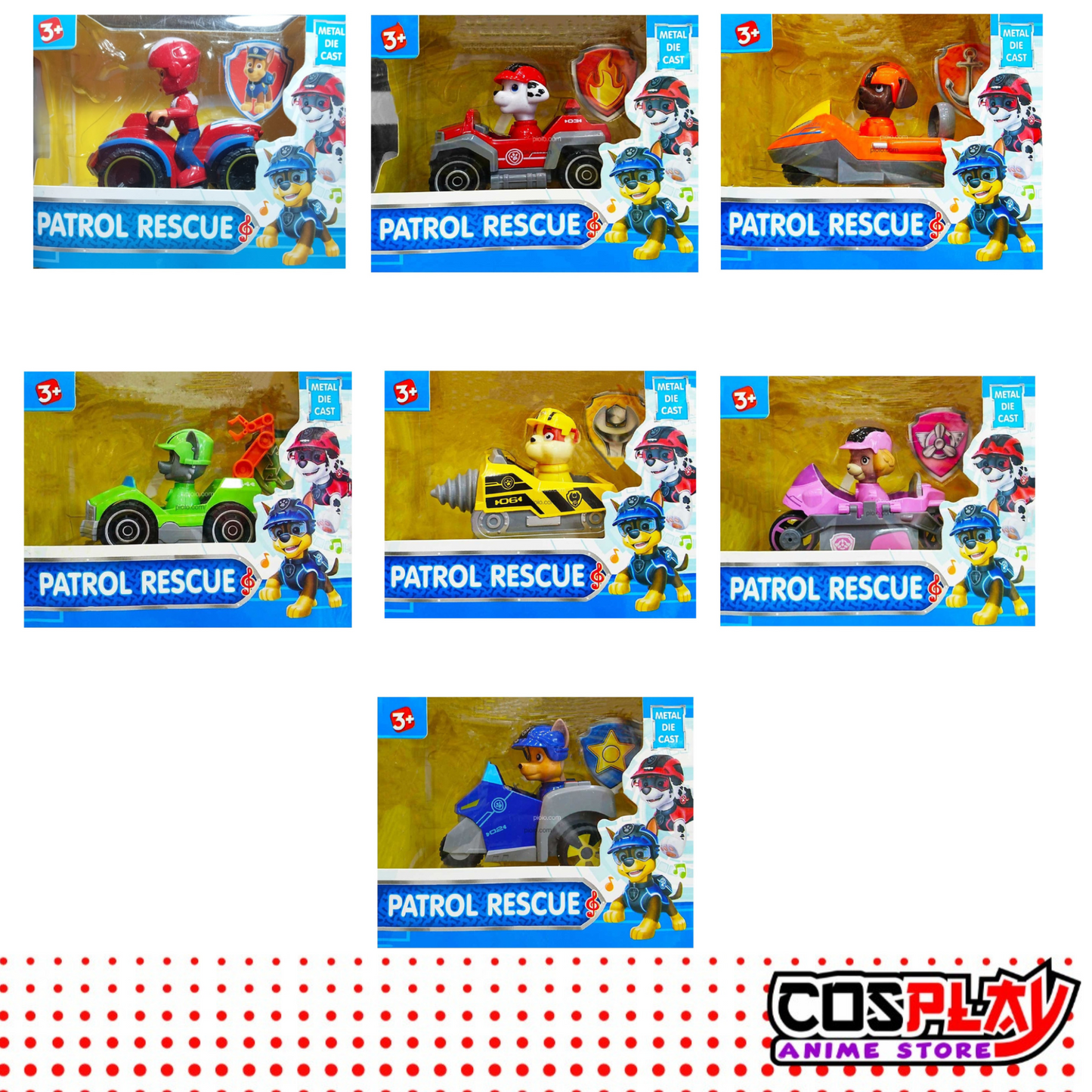 Paw Patrol Juguete - Vehículos 13 Cm. Con Luz Y Sonido