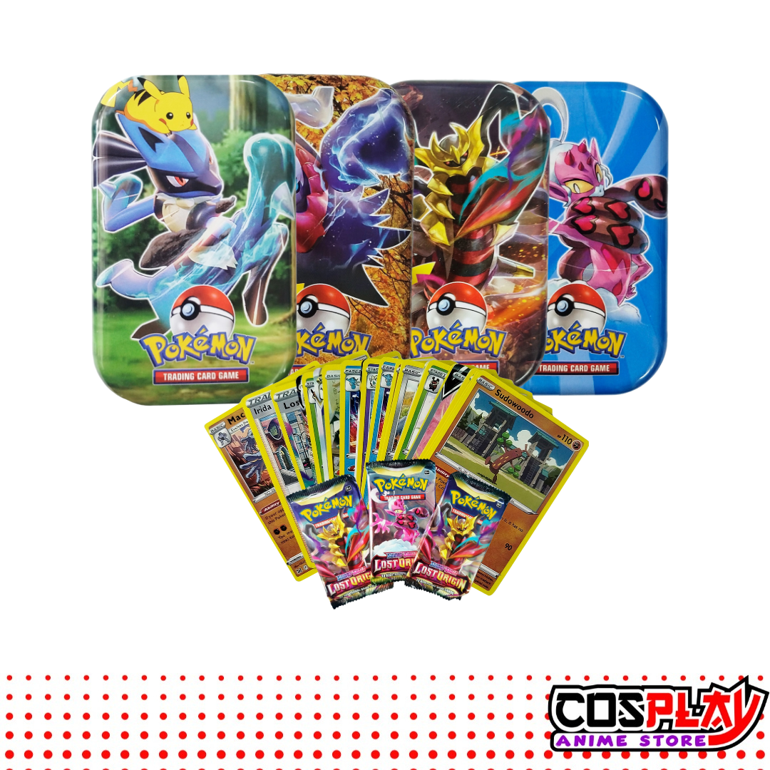 55 Cartas De Pokémon Tcg Sobres + Mazo En Caja Metálica! – Cosplay.uy