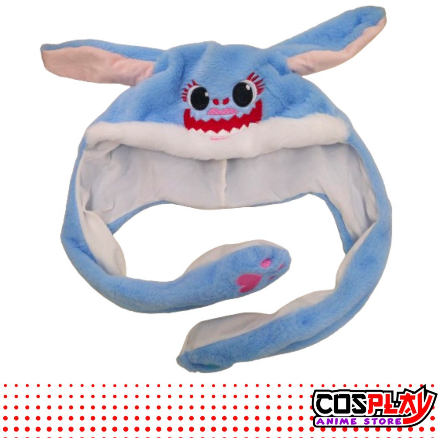 Gorro Baby Shark Azul Con Orejas Móviles Y Luz Led.