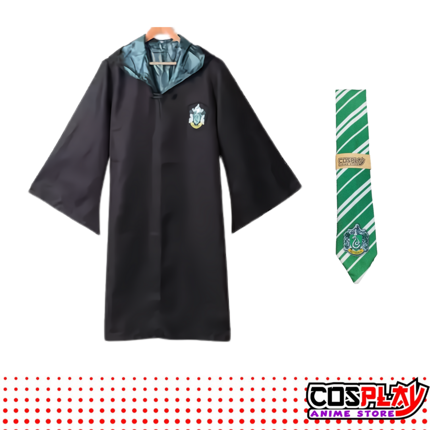 Capa Harry Potter - Slytherin + Corbata