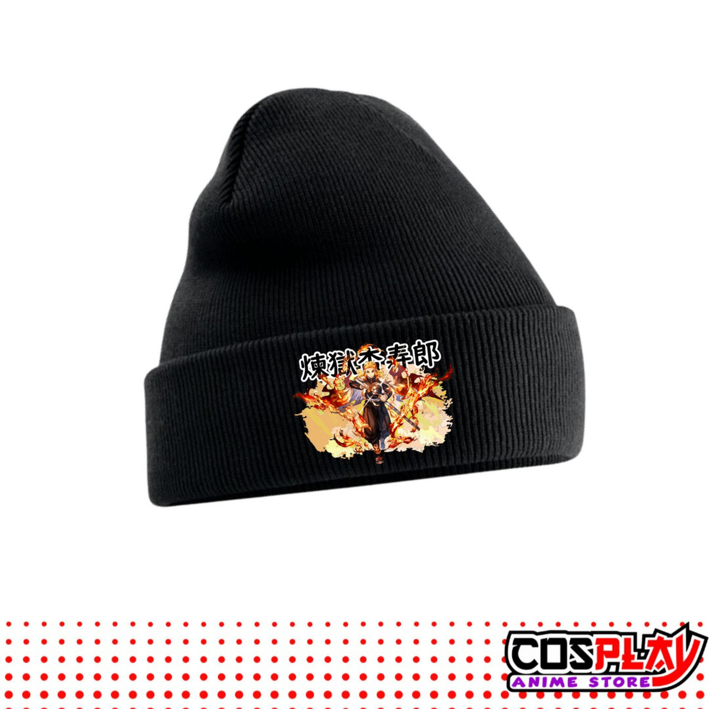 Gorro Tejido -Kyojuro Rengoku - Impresión Dtf