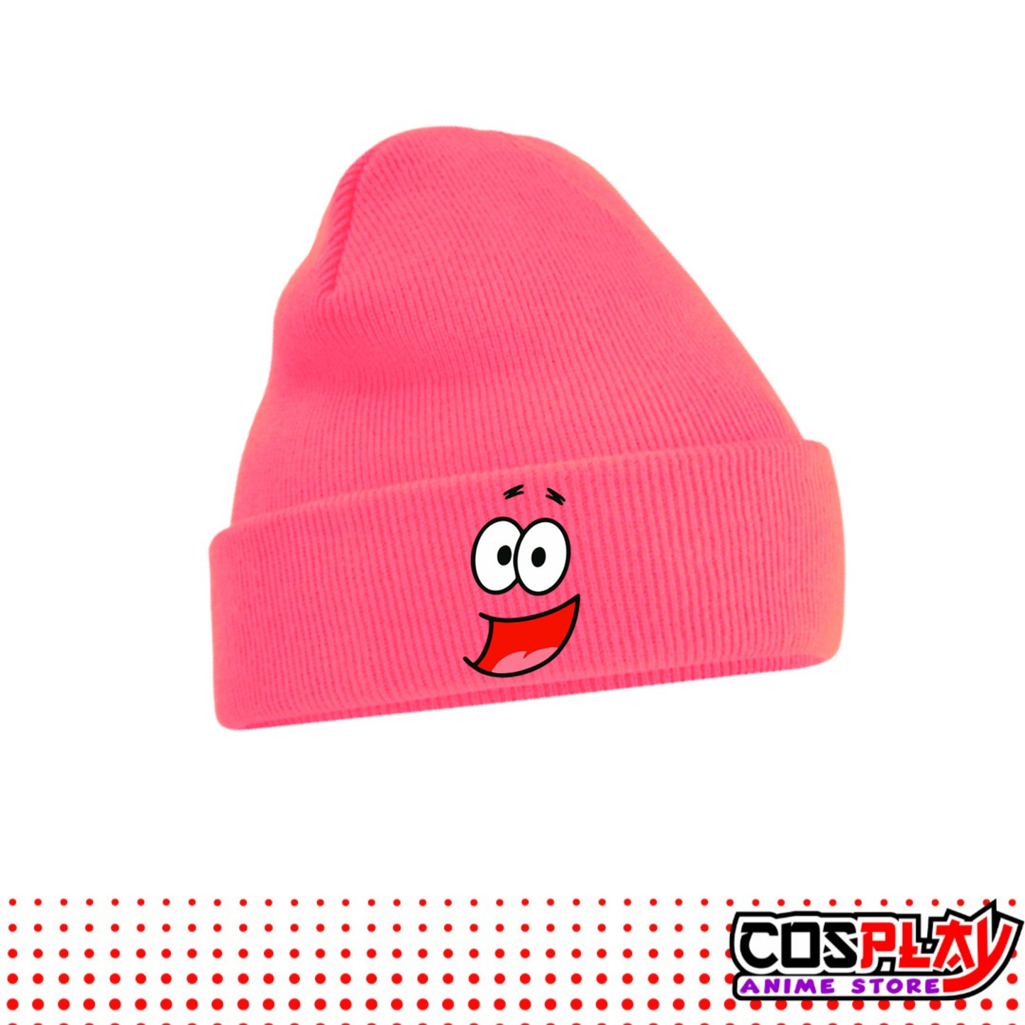 Gorro Tejido Patricio - Bob Esponja - Impresión Dtf Rosa
