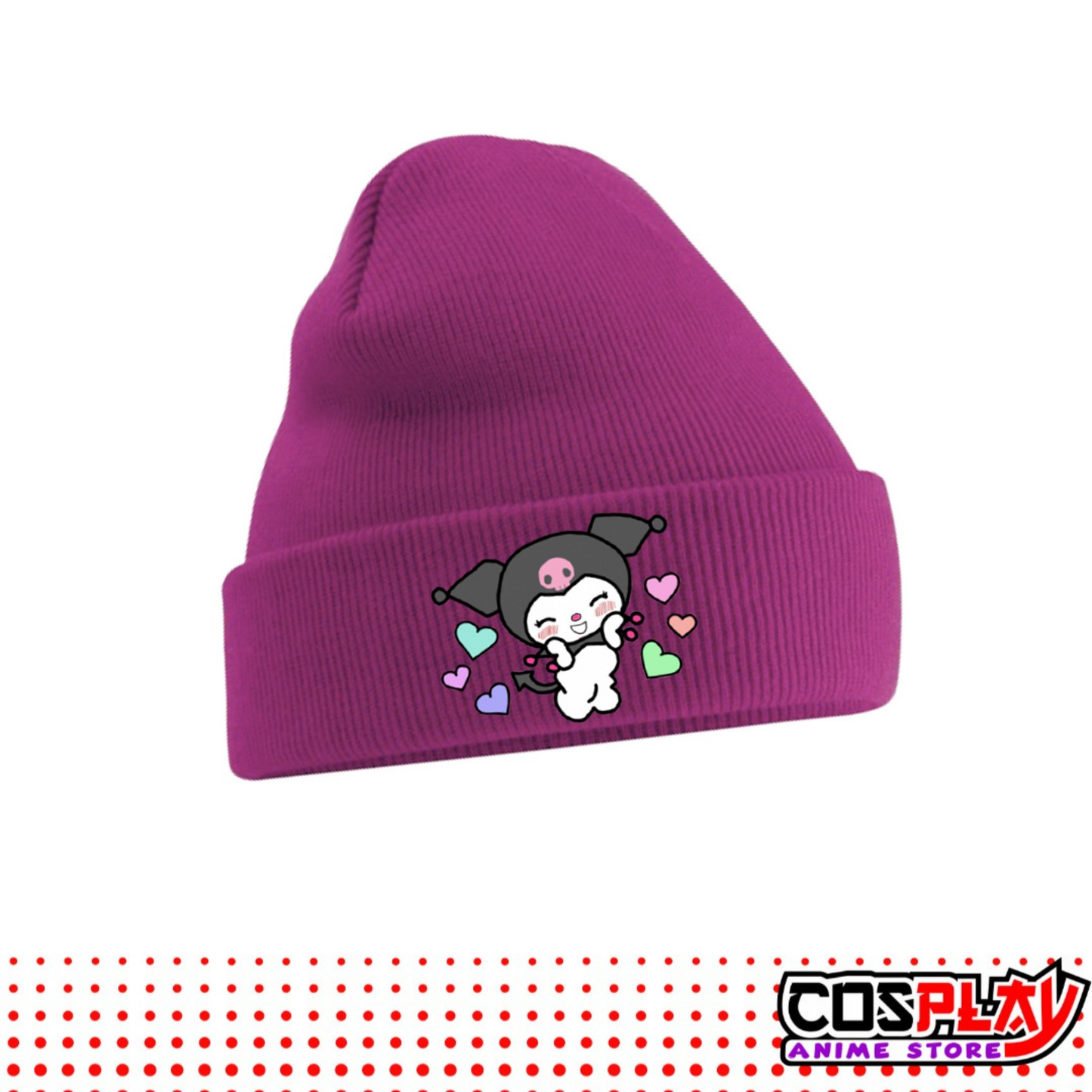Gorro Tejido Kuromi - Impresión Dtf