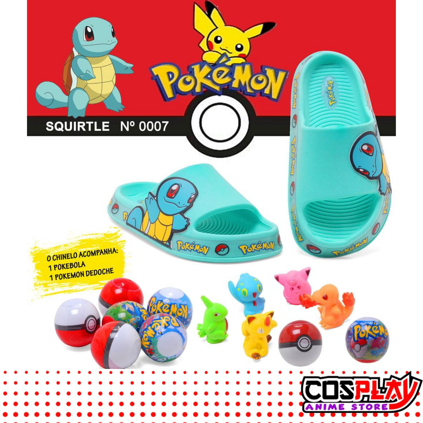 Chancletas chanclas infantiles pokemon Cosplay