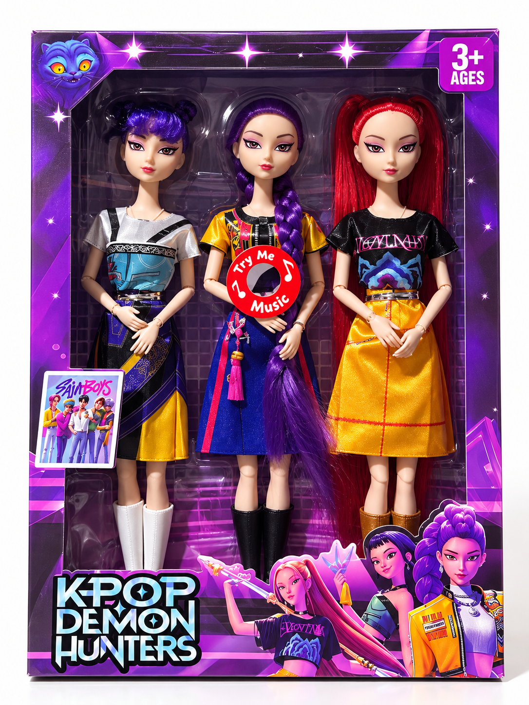 Kit 3 Muñecas Kpop Musical y Articuladas