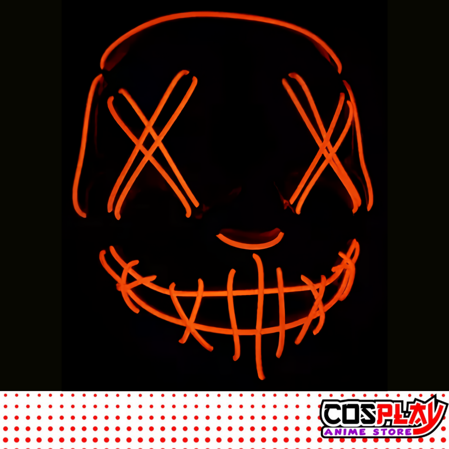 Máscara Luz Neón - La Purga - Halloween Varios Colores