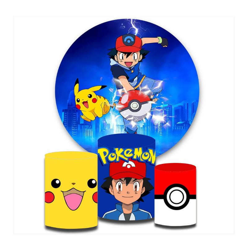 Pack Cumpleano Pokemon Fundas para Cilindros y Aro Sublimado