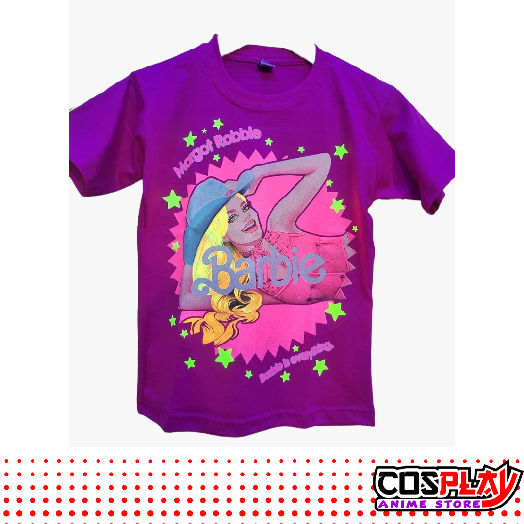 Remera Niño Barbie 100% Algodón Brilla en la Oscuridad