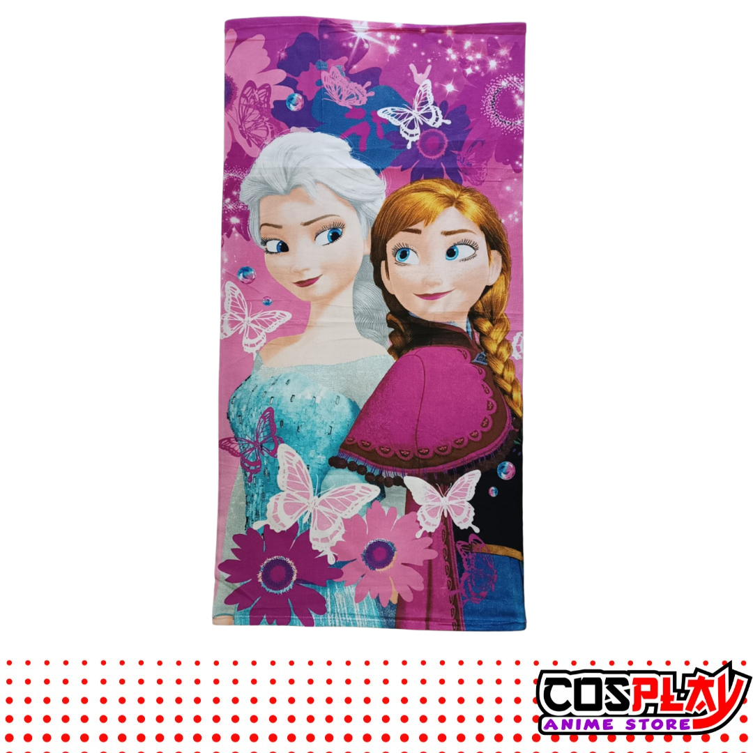Toallón Infantil - Frozen Elsa Anna 100% Algodón. 1,50 X 70