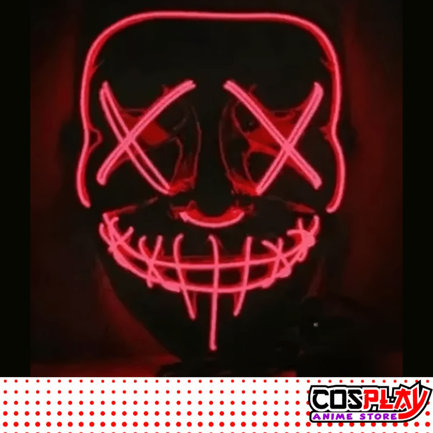 Máscara Luz Neón - La Purga - Halloween Varios Colores