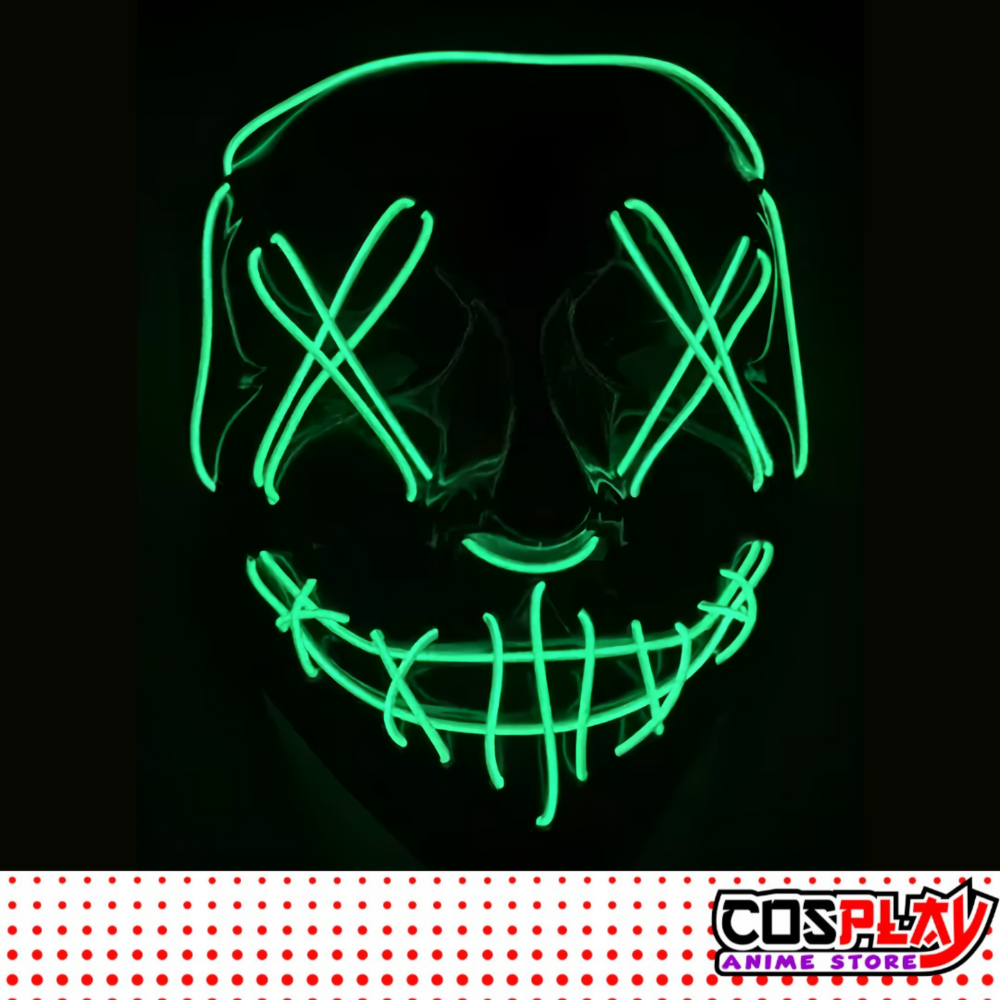 Máscara Luz Neón - La Purga - Halloween Varios Colores