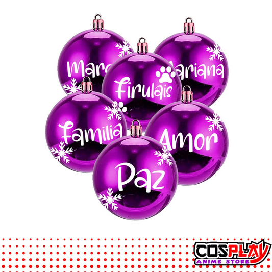 Pack de 6 Chirimbolos Violeta Personalizados Navidad