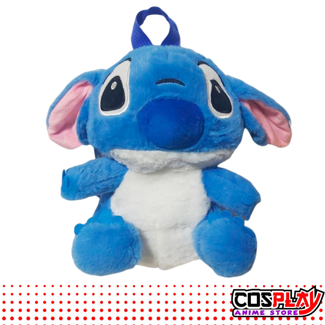 Mochila Bolso Infantil De Stitch Varios Colores Peluche