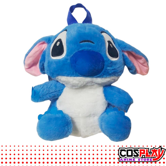 Mochila Bolso Infantil De Stitch Varios Colores Peluche