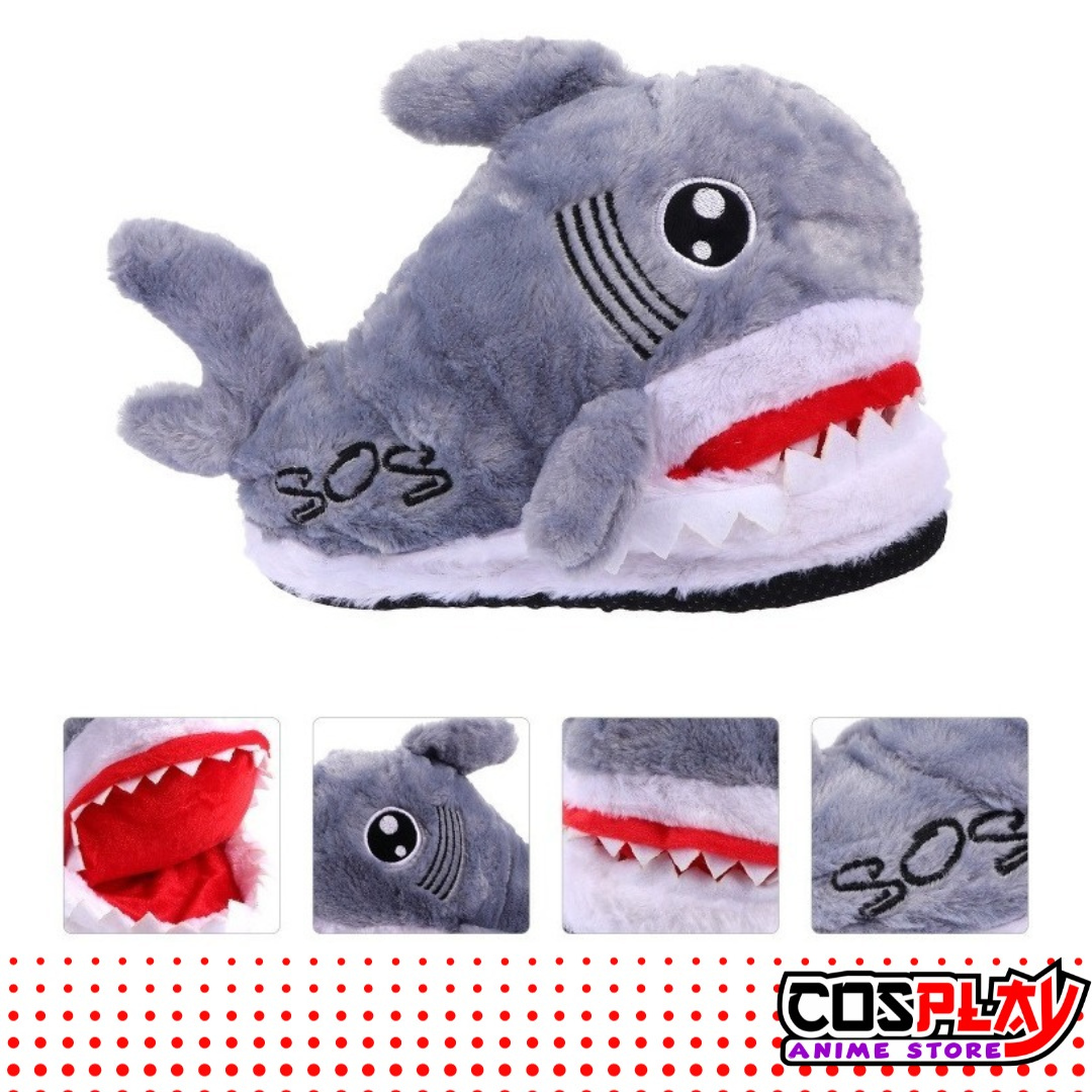 Pantufla Tiburon Shark Ajustables Talle Unico 36-40