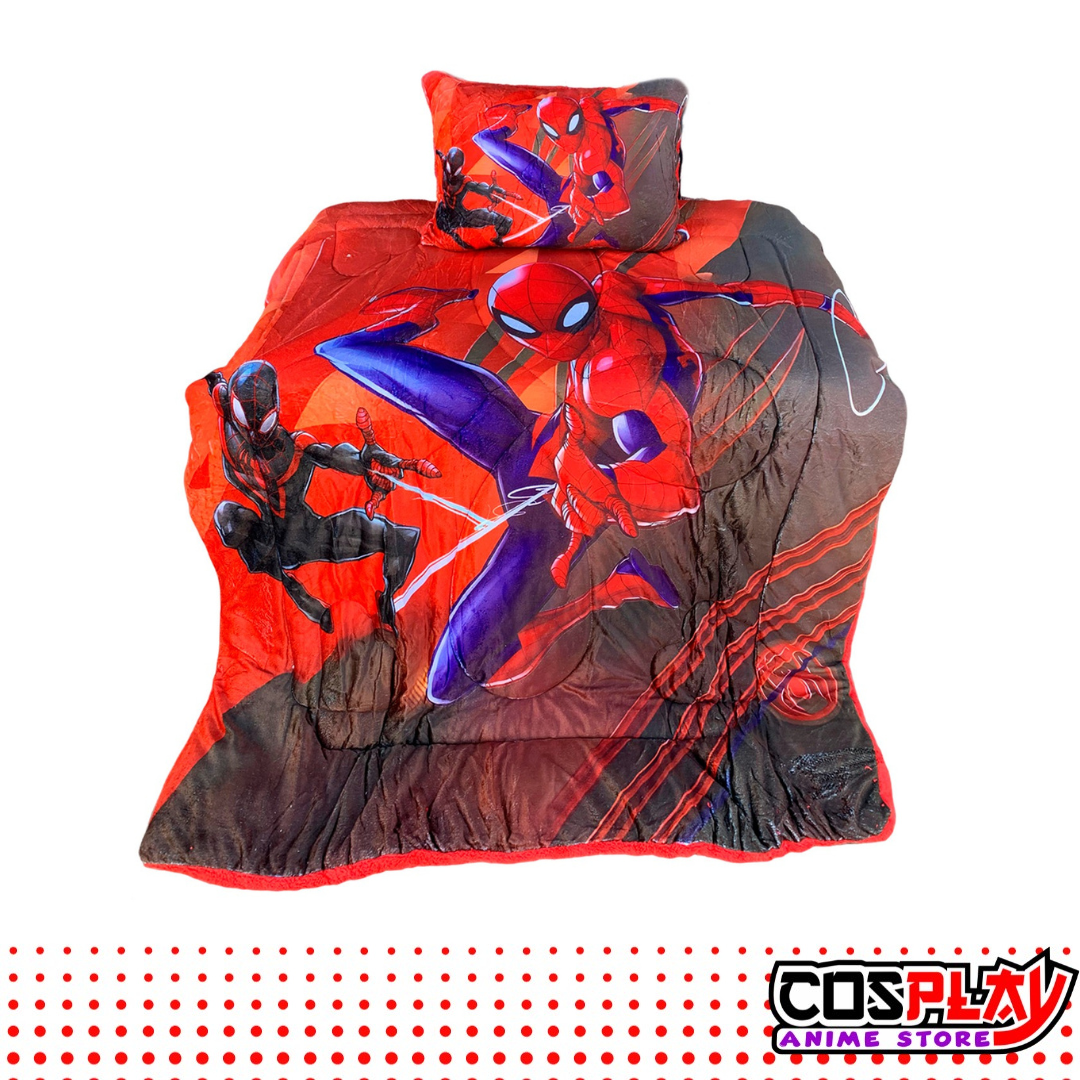 Pack Acolchado Corderito - Durazno + Sabanas Hombre Araña