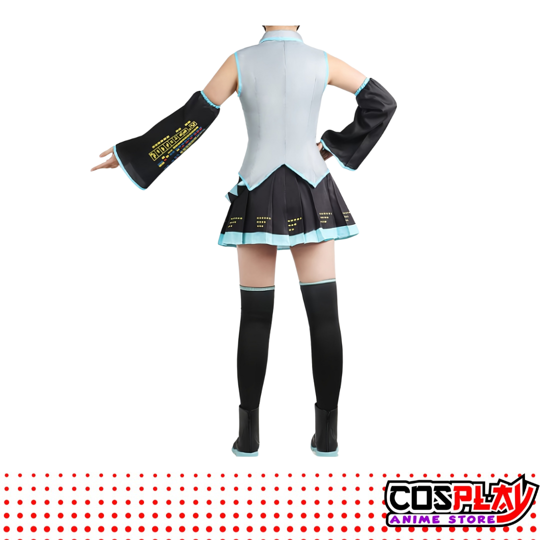 Cosplay Disfraz Hatsune Miku - Vocaloid Con Accesorios
