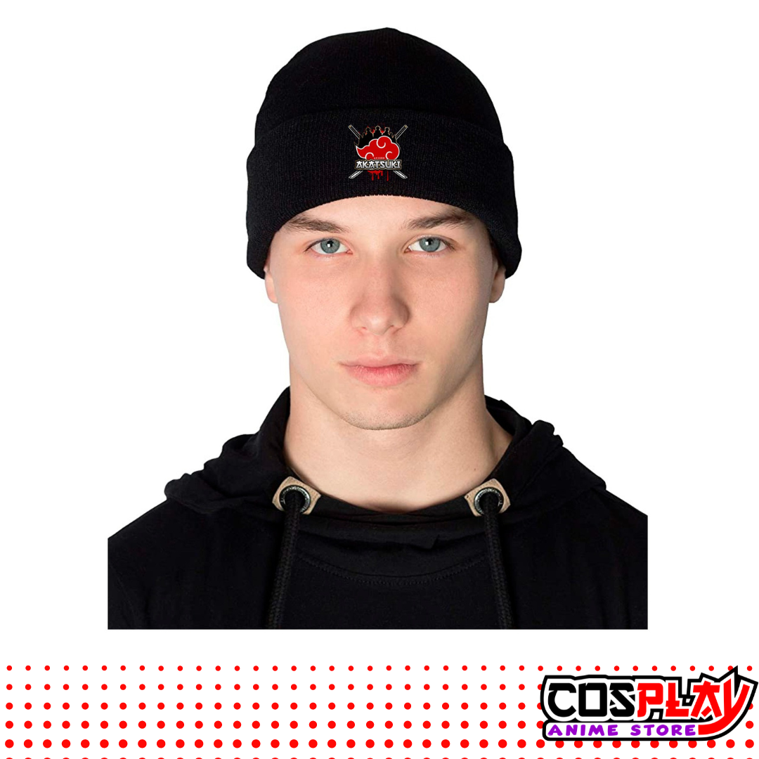 Gorro Tejido Impresión DTF Naruto Akatsuki Katanas