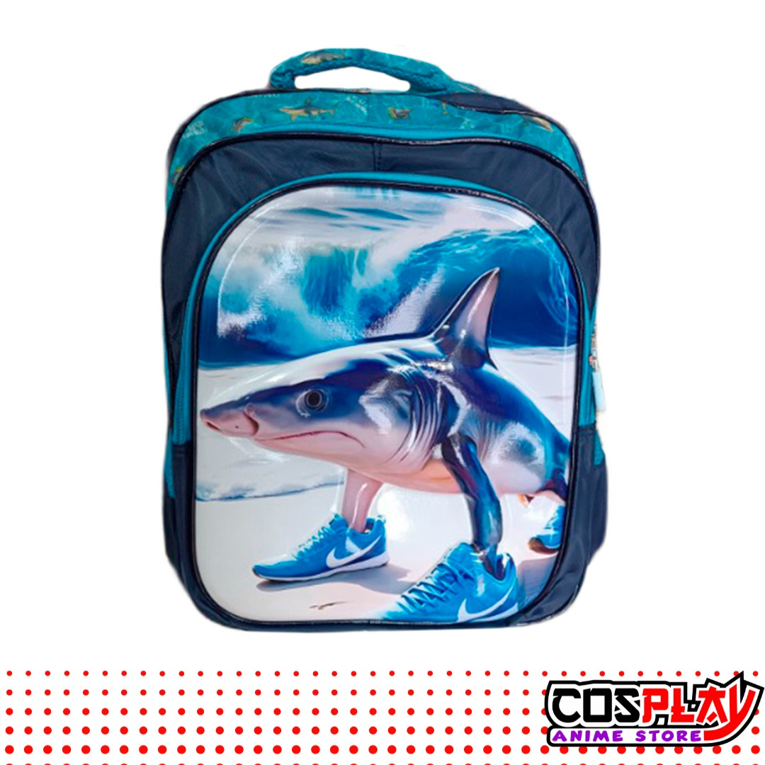 Mochila 3D Brainrot Italiano Tralalero Tung Tung Sahur 3 Cierres