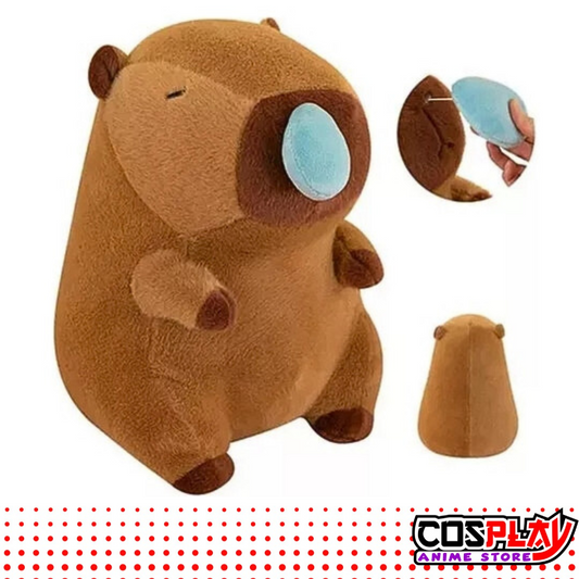 Peluche Capibara Chico Con Moco Felpa Carpincho Tierno