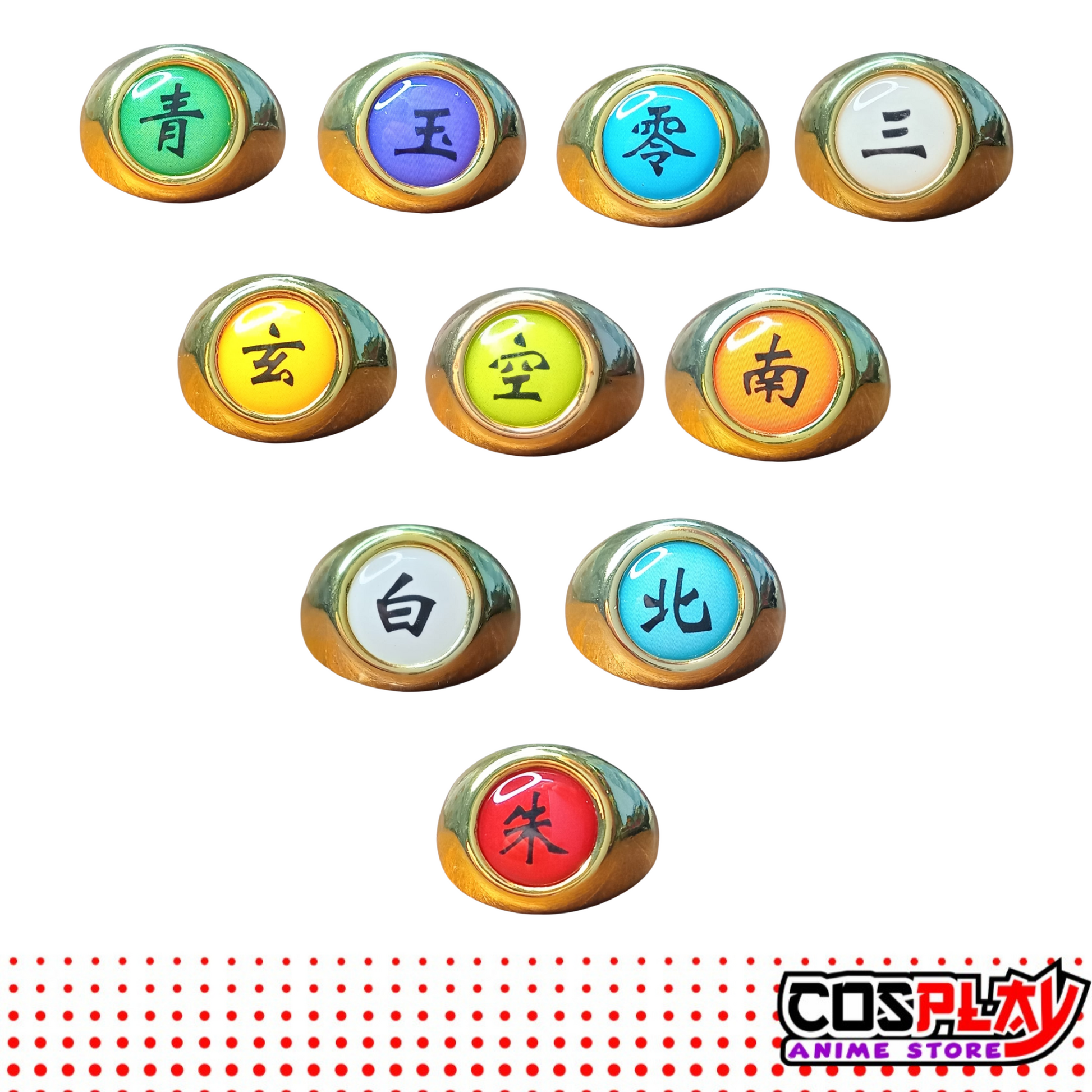 Anillo Akatsuki Pain Naruto Metal Dorado – - Main Image